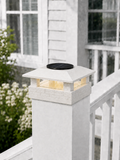Round Column 4.5-Inch Low-Profile Roof Solar Post Cap Mood Light – Marble