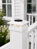 Round Column 4.5-Inch Low-Profile Roof Solar Post Cap Mood Light – White