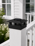 Square Column 4.5-Inch Low-Profile Roof Solar Post Cap Mood Light – Black