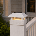 Round Column 4.5-Inch High-Profile Roof Solar Post Cap Mood Light – Marble