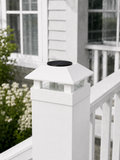 Square Column 4.5-Inch High-Profile Roof Solar Post Cap Mood Light – White