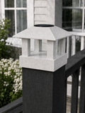 Square Leaf 4.5-Inch High-Profile Roof Solar Post Cap Light – Marble