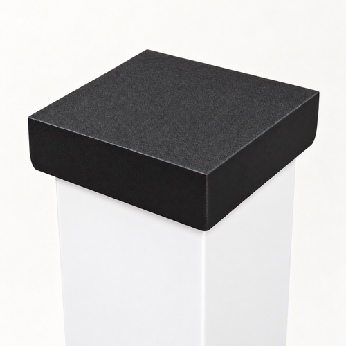 4×4 Plain Post Cap – Black – Fits 4.5″ Posts