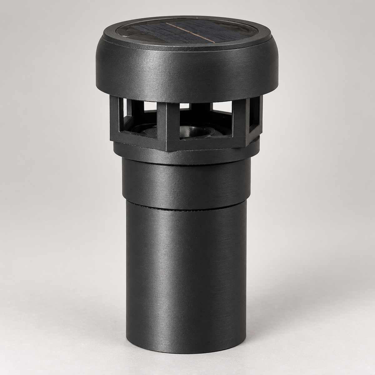 Decorative Solar LED Landscape Light with 3-Inch Riser – Black
