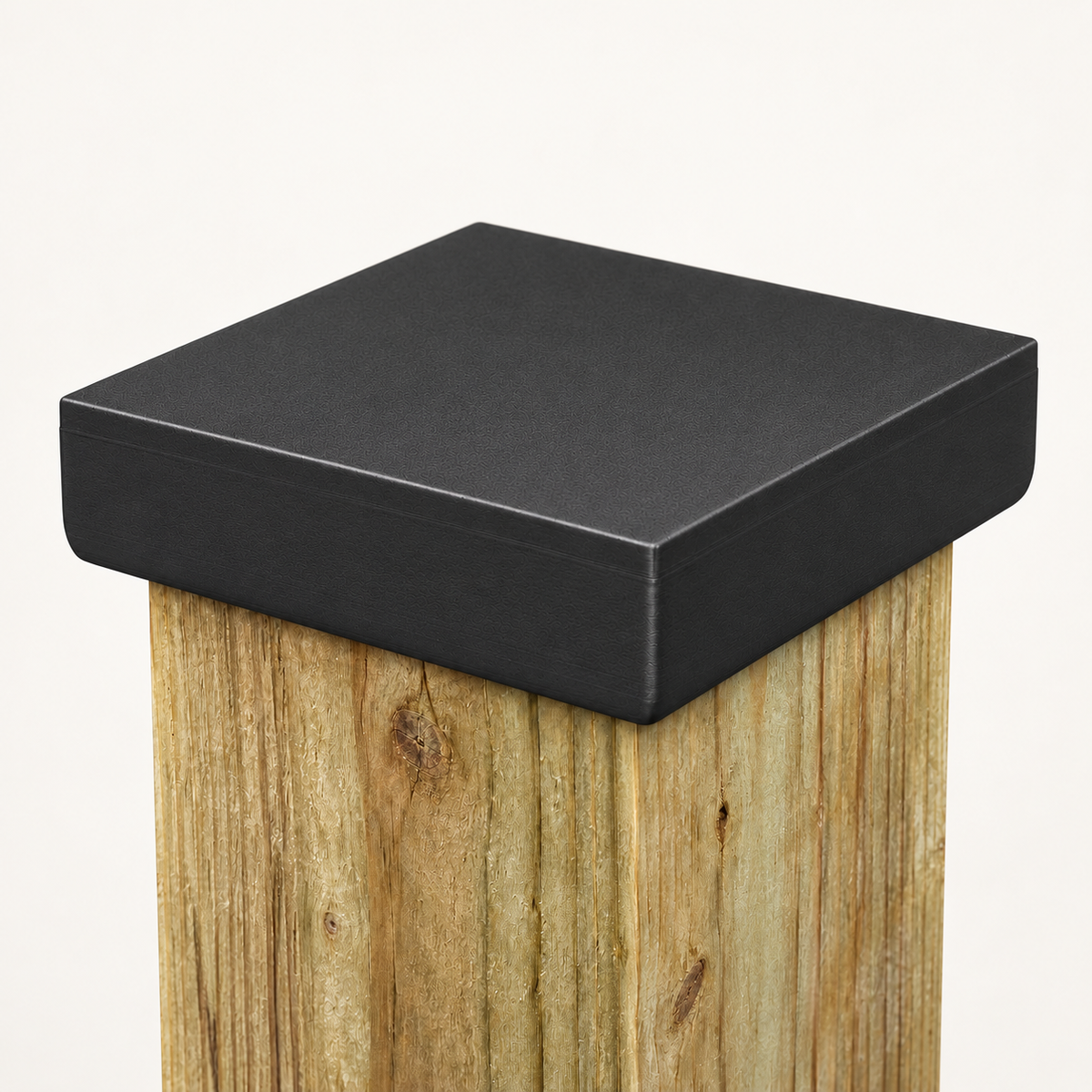 6×6 Plain Post Cap – Black – Fits 5.5″ Posts