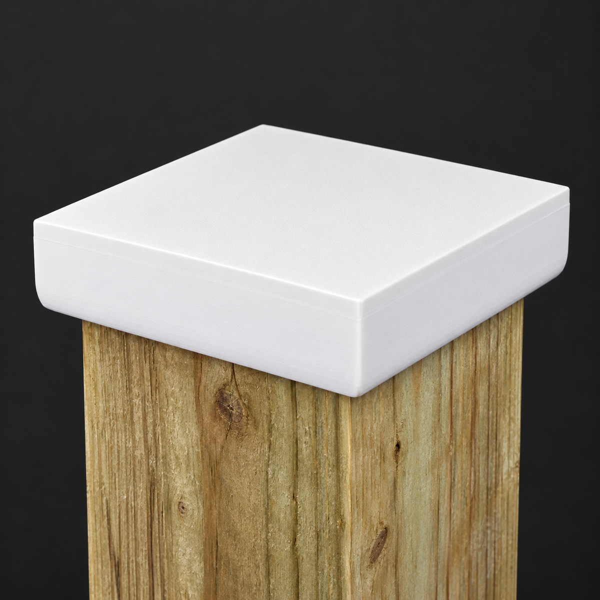 6×6 Plain Post Cap – White – Fits 5.5″ Posts