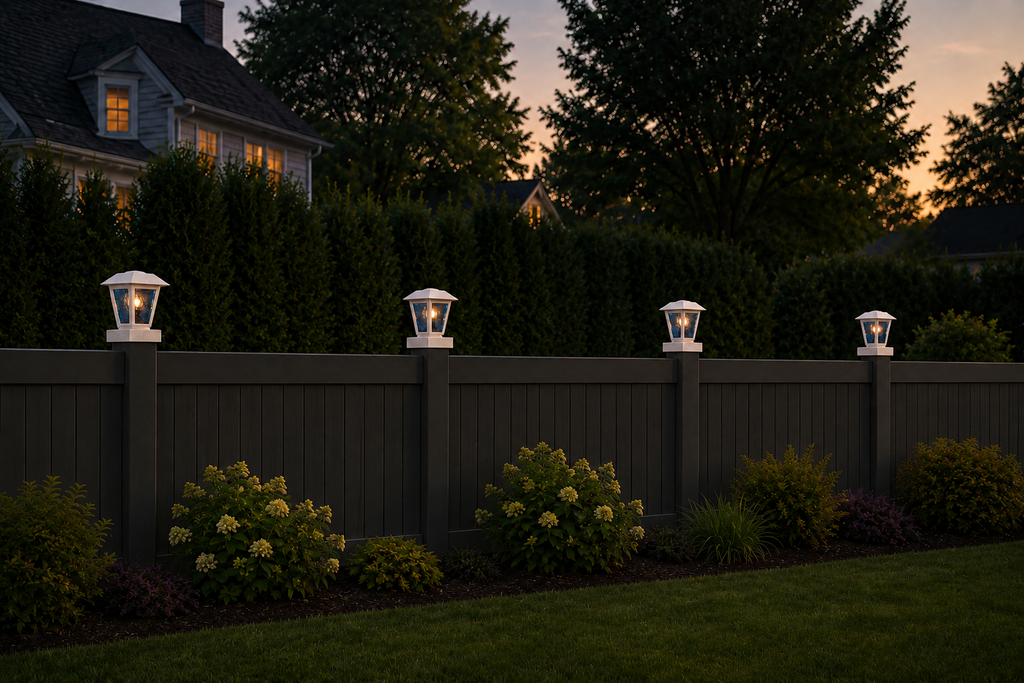Lantern in Blue Glass 3-Inch Edison Bulb 4.5-Inch Solar Post Cap Light – Marble