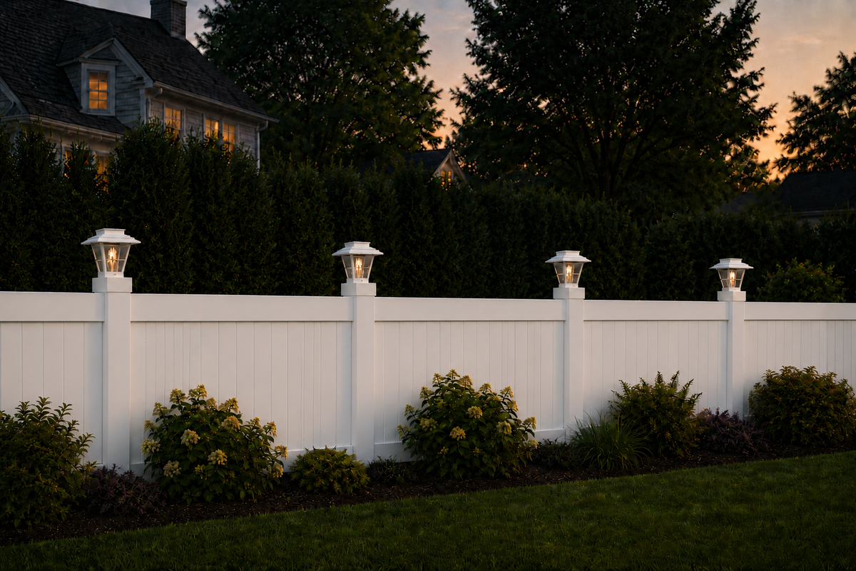 Lantern with Rippled Glass 4-Inch Edison Bulb 4.5-Inch Solar Post Cap Light – White