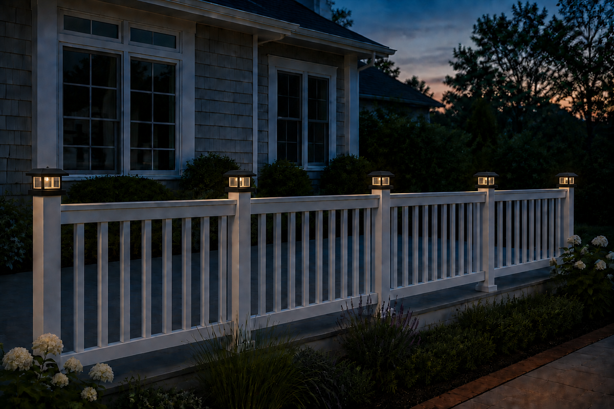 Classic Square 4.5-Inch Low-Profile Roof Solar Post Cap Light – Black