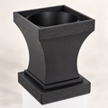 6x6 Post Cap Planter – Black – Brick Base 6x6 Post Size