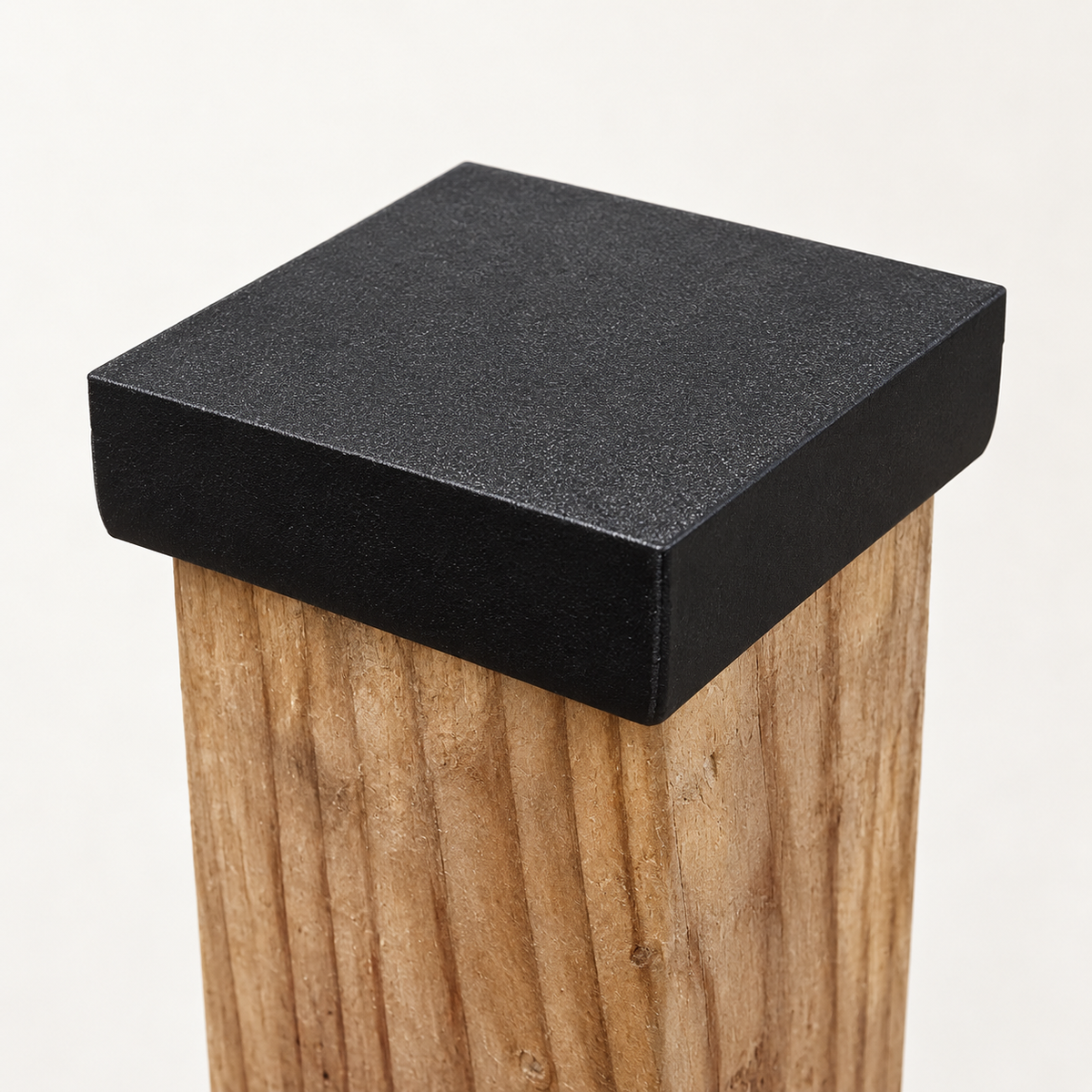 4×4 Plain Post Cap – Black – Fits 3.5″ Posts