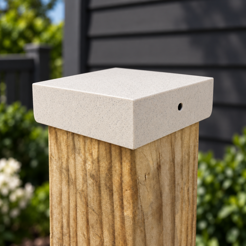 4×4 Plain Post Cap – Marble – Fits 3.5″ Posts