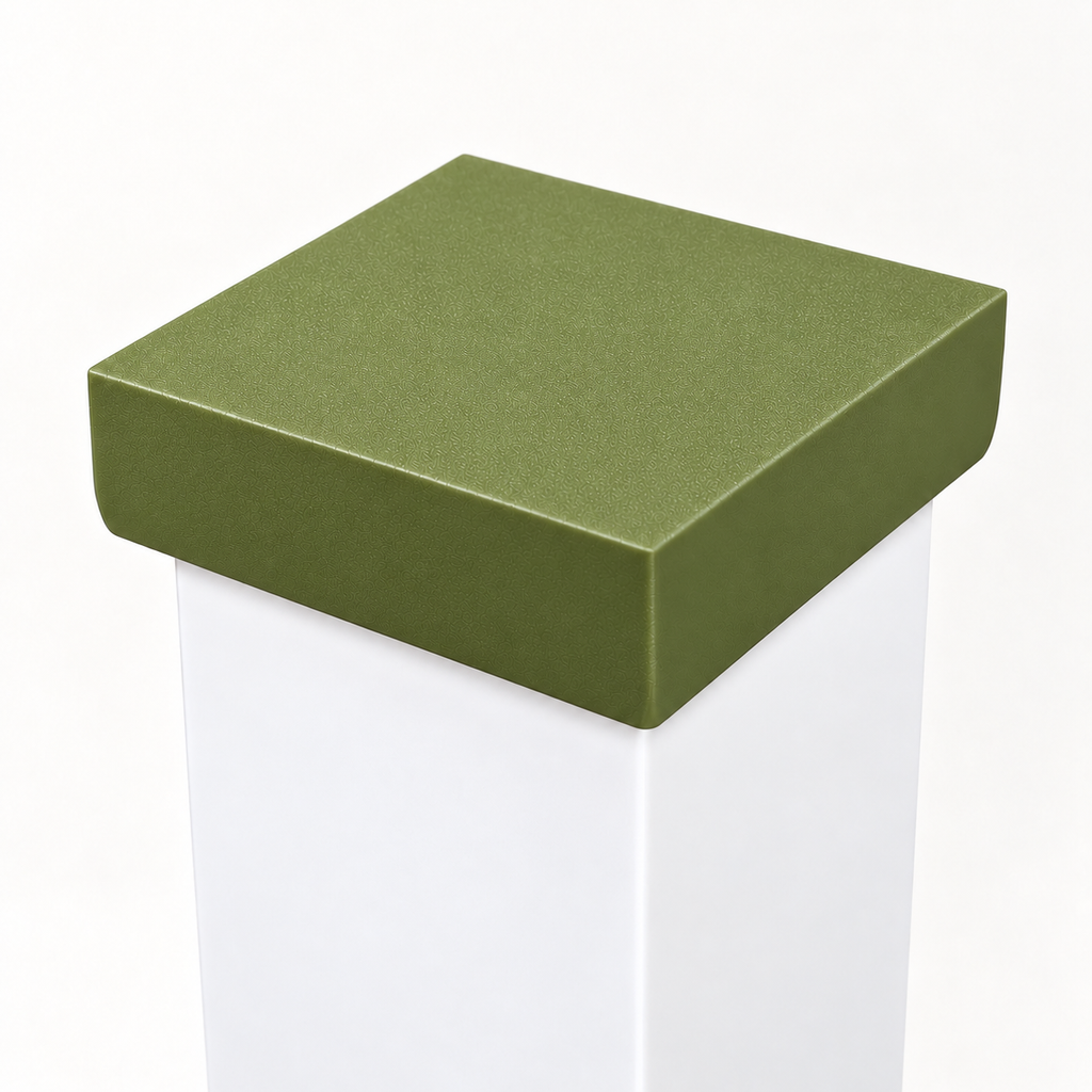 4×4 Plain Post Cap – Natural Green – Fits 4″ Posts