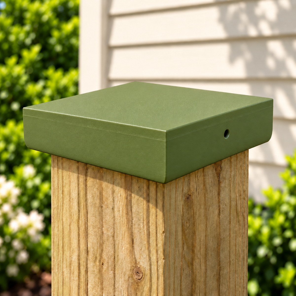 6×6 Plain Post Cap – Natural Green – Fits 5.5″ Posts