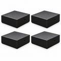Four black plain ASA post caps for 4 by 4 inch actual posts