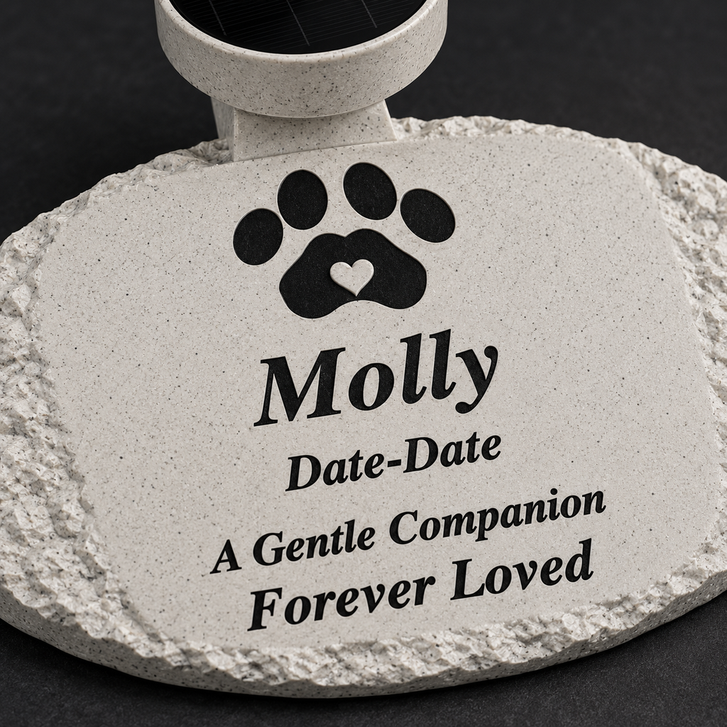 Part Monogram Personalized Solar Pet Memorial | Newman Outdoor Works