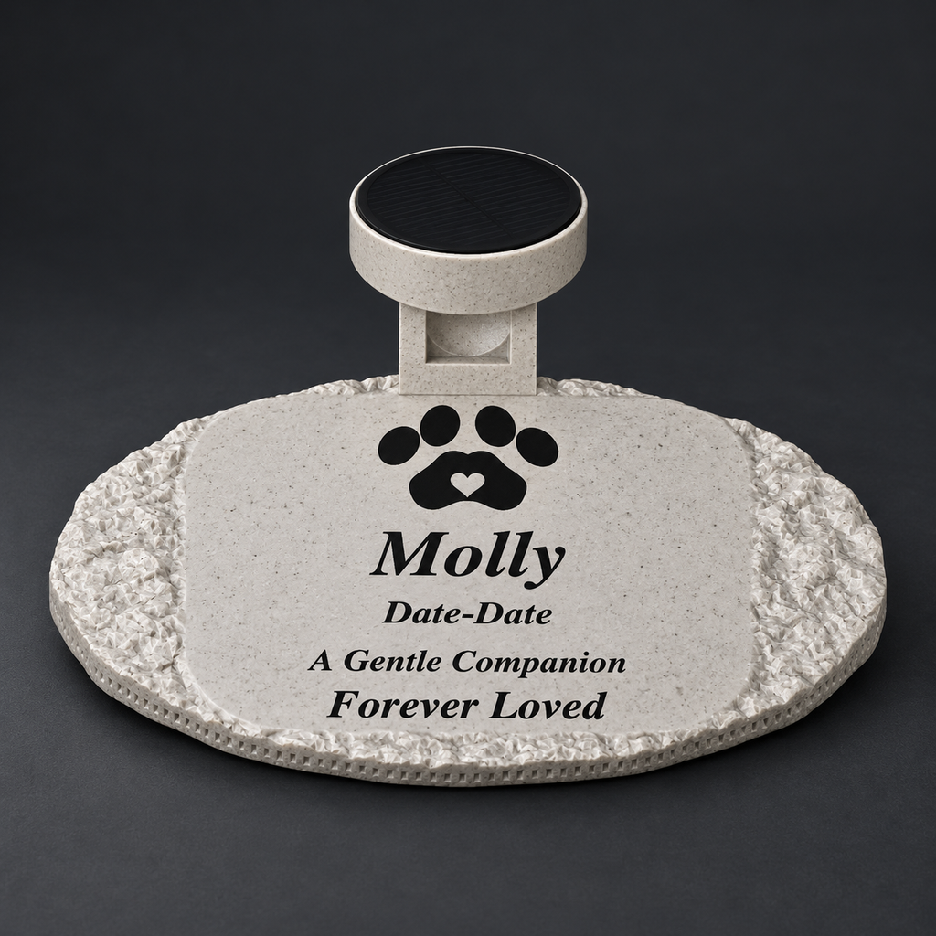 Personalized Solar Pet Memorial | Newman Outdoor Works
