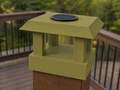Classic Square 4.5-Inch Low-Profile Roof Solar Post Cap Light – Natural Green