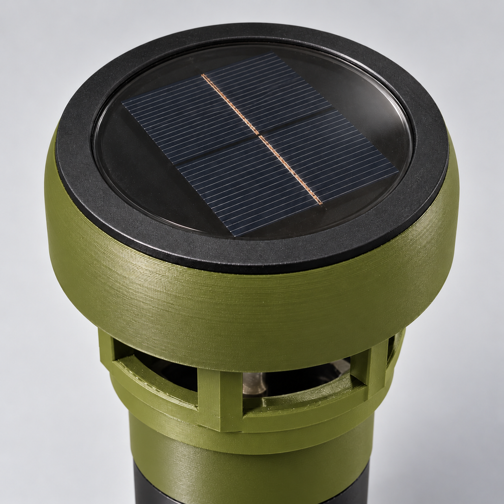 Decorative Solar LED Landscape Light with 3-Inch Riser – Natural Green