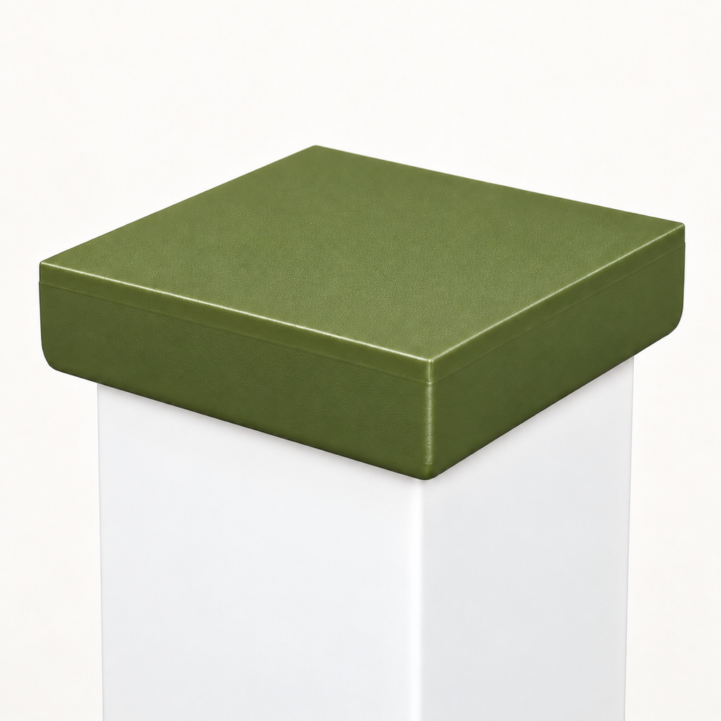 6×6 Plain Post Cap – Natural Green – Fits 6″ Posts