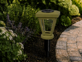 Green Lantern with 6-Inch Riser & Clear Glass LED Bulb for Landscape Lighting