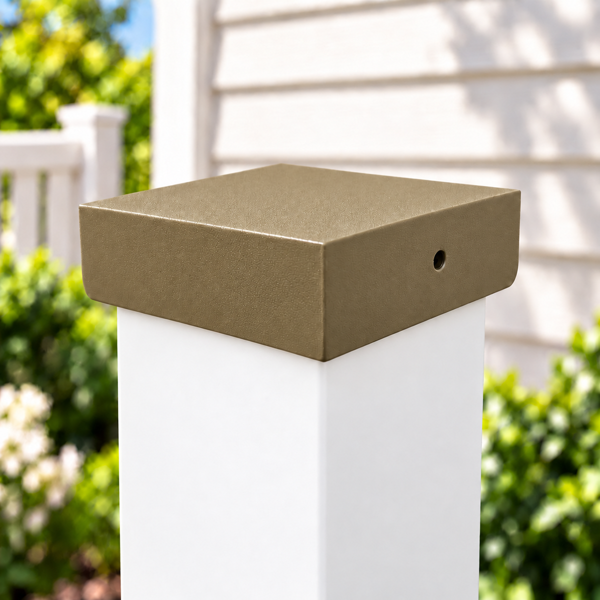 4×4 Plain Post Cap – Olive Brown – Fits 4.5″ Posts