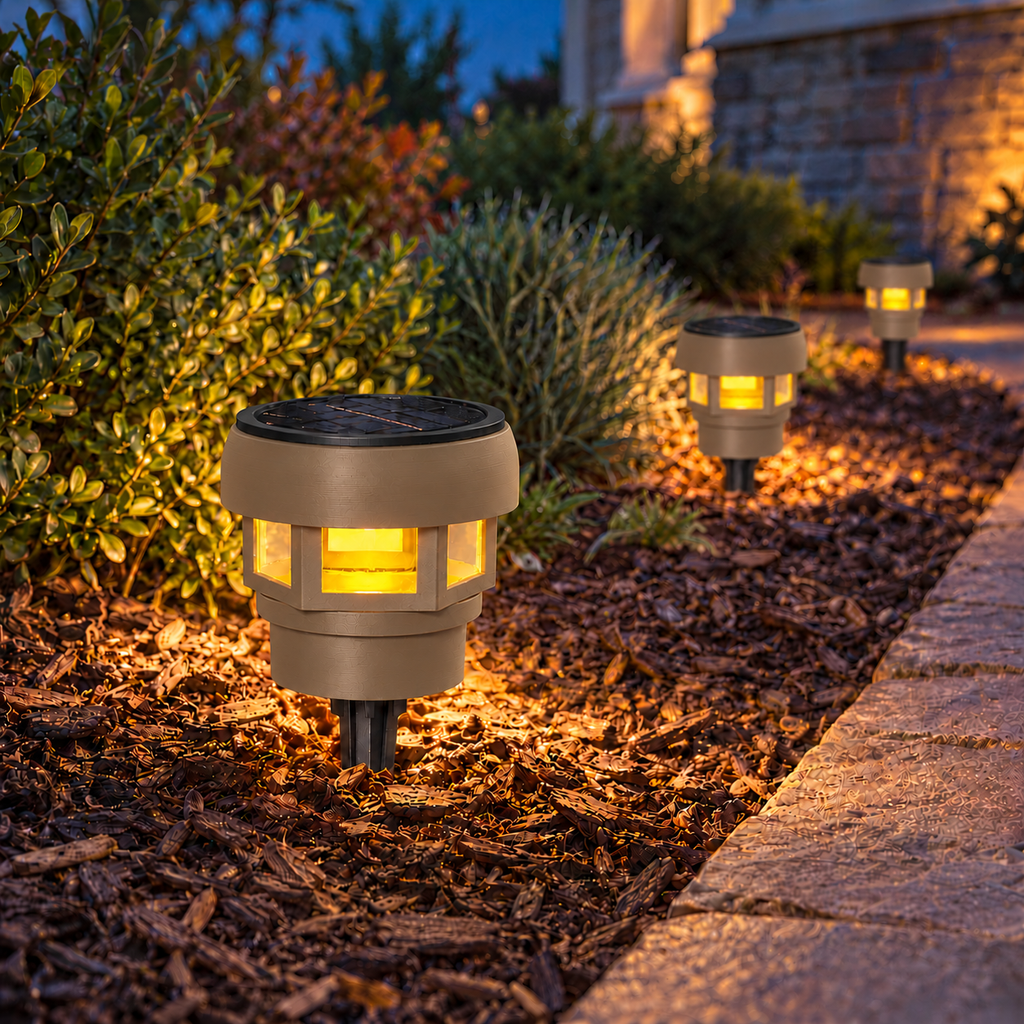 Decorative Solar LED Landscape Light – Olive Brown