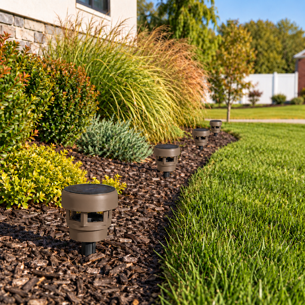 Decorative Solar LED Landscape Light – Olive Brown