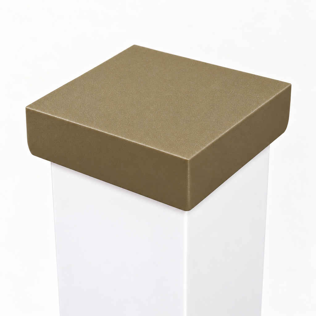 4×4 Plain Post Cap – Olive Brown – Fits 4.5″ Posts
