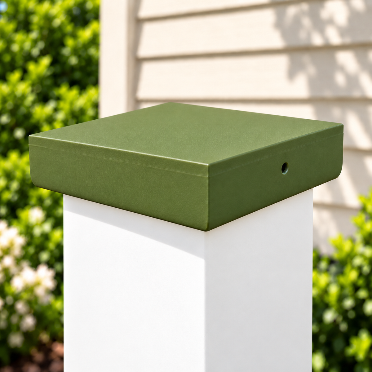 6×6 Plain Post Cap – Natural Green – Fits 6″ Posts
