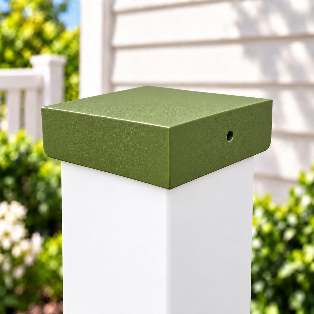 4×4 Plain Post Cap – Natural Green – Fits 4″ Posts
