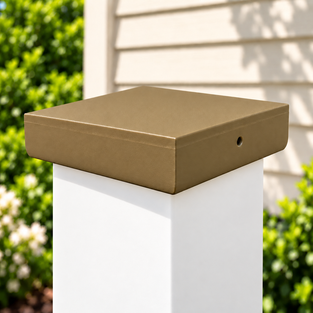 6×6 Plain Post Cap – Olive Brown – Fits 6″ Posts