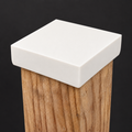 4×4 Plain Post Cap – White – Fits 3.5″ Posts