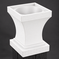 6x6 Post Cap Planter – White – Brick Base 5.5x5.5 Post Size