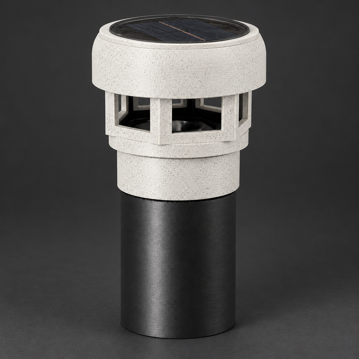 Decorative Solar LED Landscape Light with 3-Inch Riser – Marble