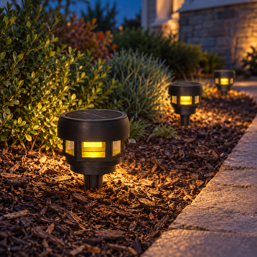 Decorative Solar LED Landscape Light – Black
