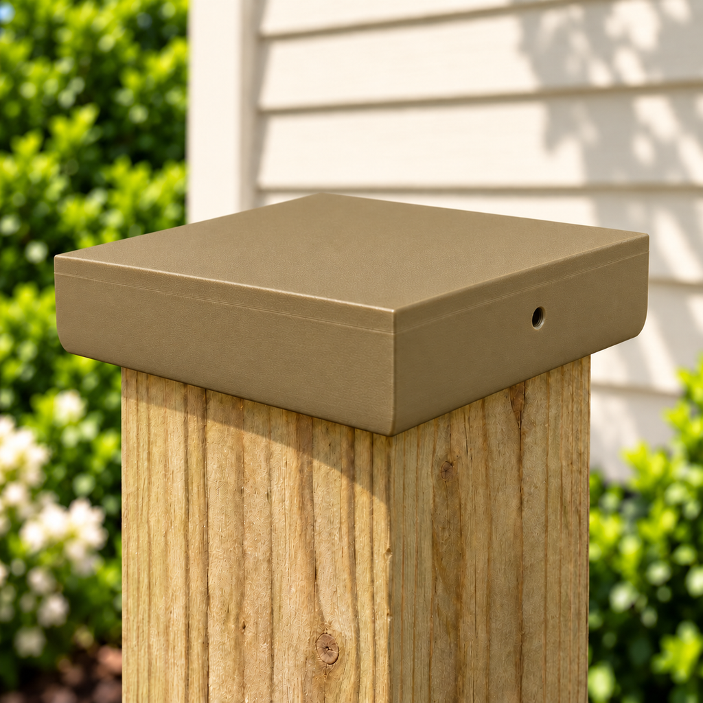 6×6 Plain Post Cap – Olive Brown – Fits 5.5″ Posts
