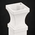 4x4 Post Cap Planter – White – Brick Base