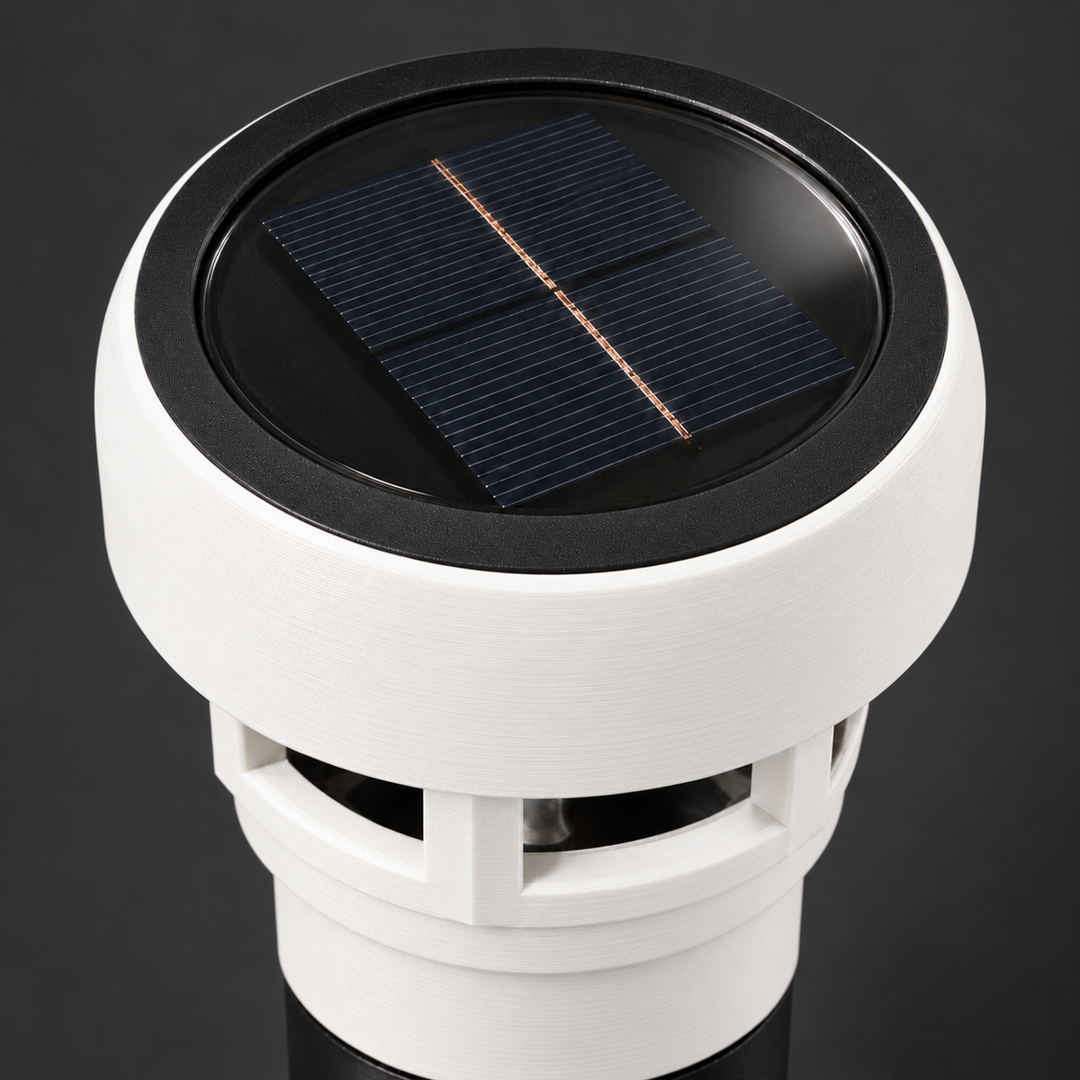 Decorative Solar LED Landscape Light with 3-Inch Riser – White