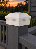 6x6 Post Cap – High Profile Roof with Brick Base – Marble – Fits 6″ Posts
